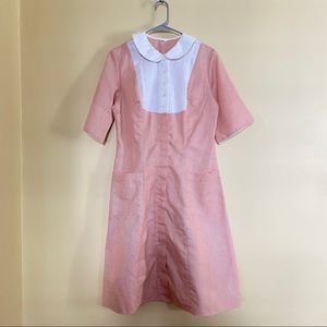 Vintage Candy Striper Dress- Large